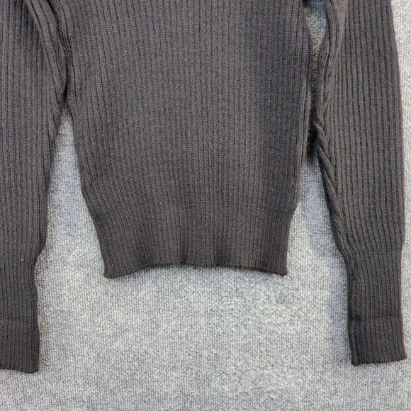 Citadel Mens Ribbed Sweater Black 44 V-Neck Patch Wool Vintage Great Britain - Picture 4 of 12
